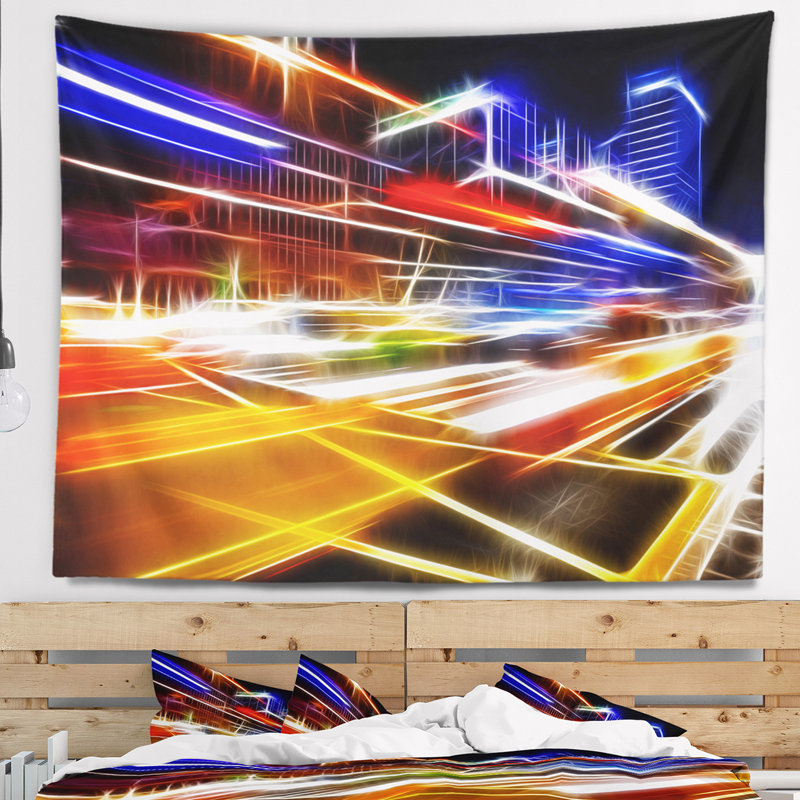 Tapisserie Cityscape, H 78 po x l 92 po
