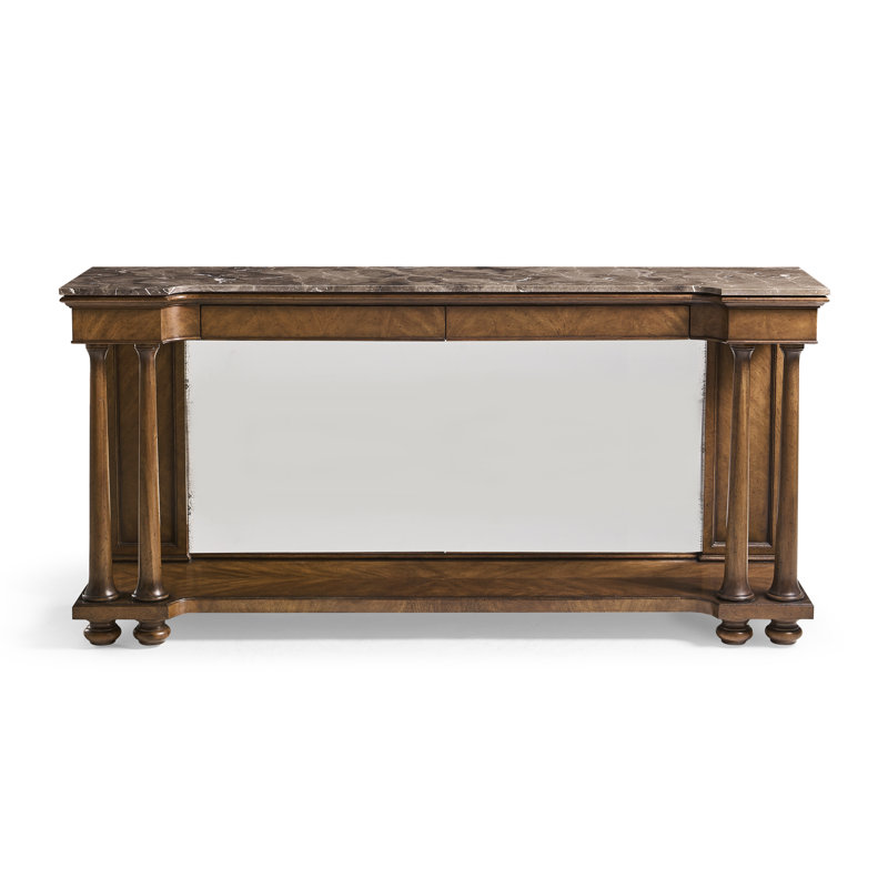 JC Traditional 72'' W Marble Console Table