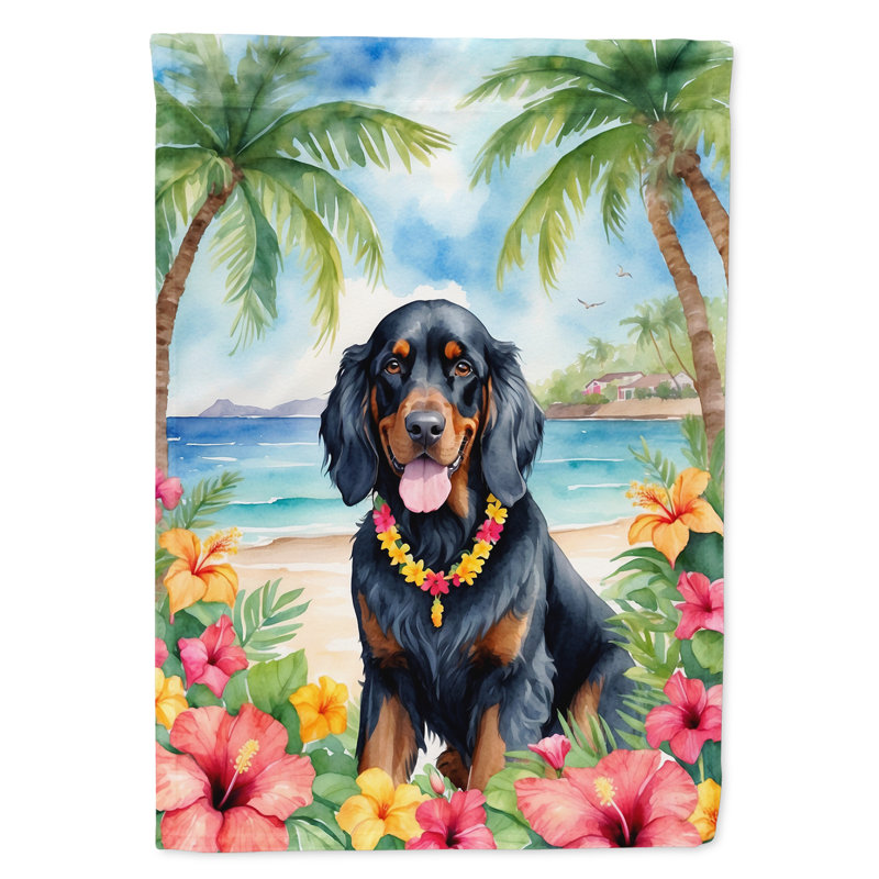 Drapeau de jardin Gordon Setter Luau