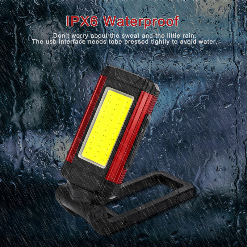 Lampe de travail à changement de couleur à DEL 5 po à énergie solaire intégrée