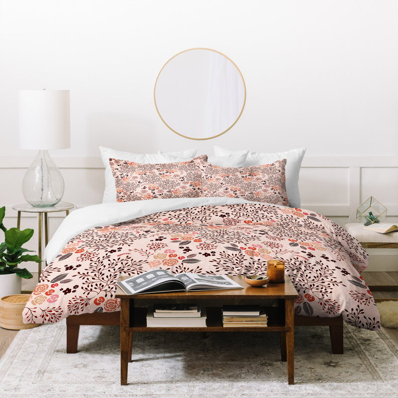 Iveta Abolina Polyester Machine Printed Floral Duvet Cover Set, Twin Duvet Cover + 1 Pillow Case
