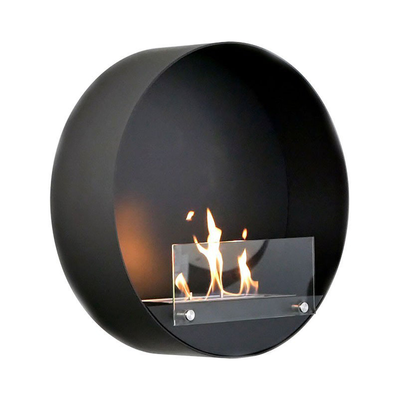 Noelia Belfry Heating Bio-Ethanol Fireplace with 7.5 BTU, Black, 60cm H x 60cm W x 20cm D