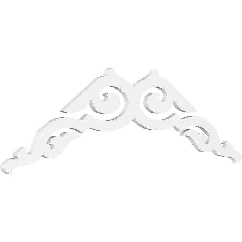 Pignon en PVC de qualité architecturale Rotherham, H 22,5 po x l 60 po x P 1 po, 8 / 12