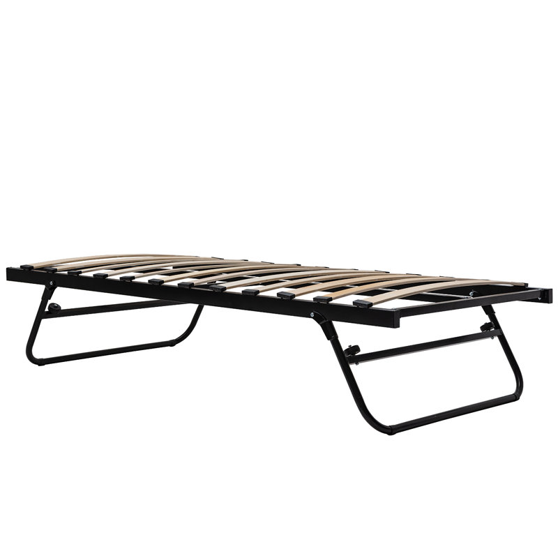 Twanna Trundle Unit, Black, 12cm Memory Foam