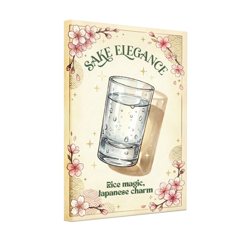Motif de cerisier en verre à la mode avec charme japonais, design élégant