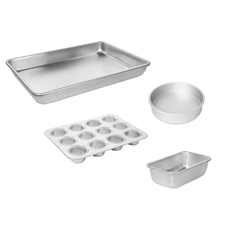 Lexi Home Golden Prime 4 Piece Non-Stick Aluminum Bakeware Set