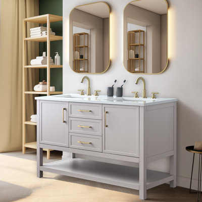 Vicini 54" Double Bathroom Vanity Set