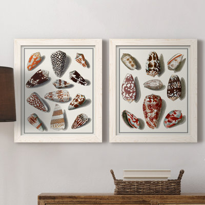 Toile encadrée avec coquillages collectés - prêt à accrocher