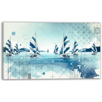 «Abstract Nautical Harmony», impression sur toile tendue