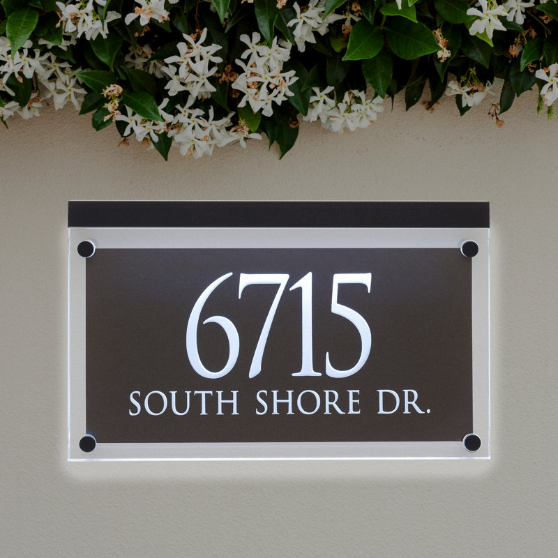 Trajan Engraved 2-Line Address Sign, Black, Yes