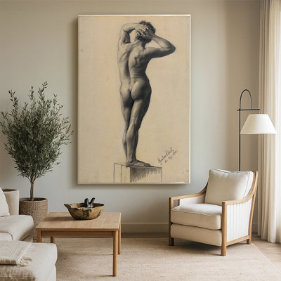 Nu masculin - toile tendue par Gustav Klimt