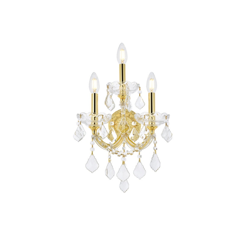 Cristal taillé royal clair Maria Theresa Mordechay, Or, 3, H 19 po x l 12 po x P 12 po