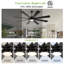 Ventilateur de plafond moderne 62 pouces / 72 pouces à 8 pales Smaart avec lumières DEL à intensité variable de 5 ct, télécommande et application-394967024-394967026-394967027