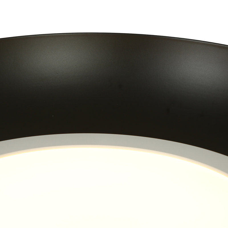 Round Flush Mount, Noir
