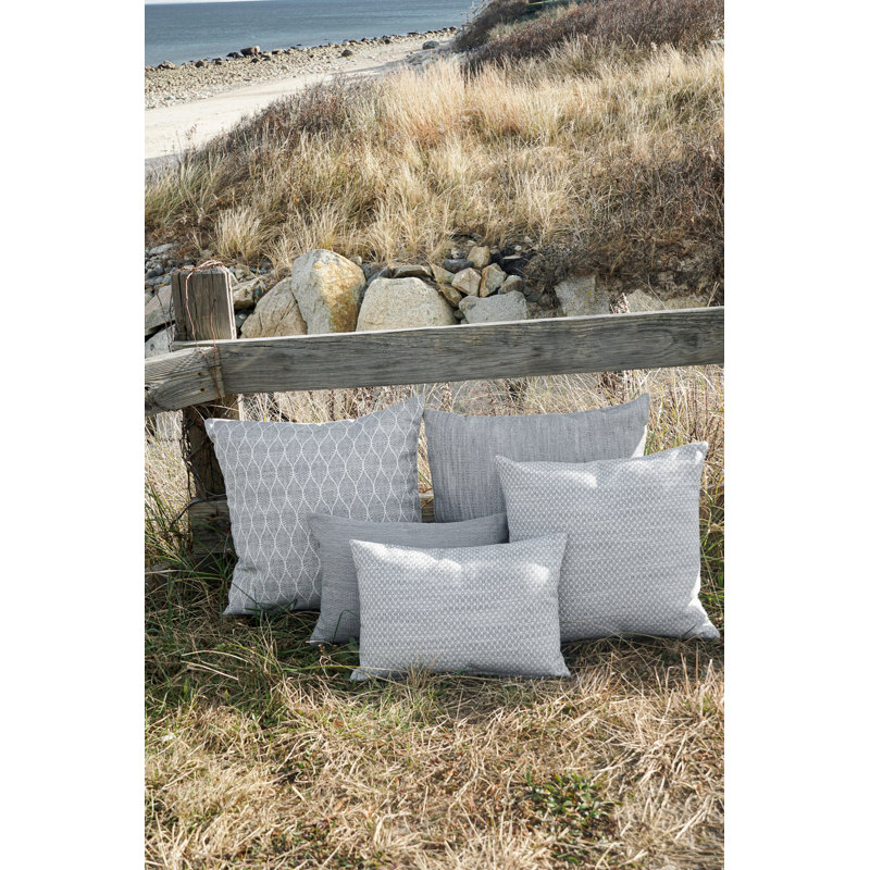 Gray Acrylic Rectangular Outdoor Lumbar Pillow
