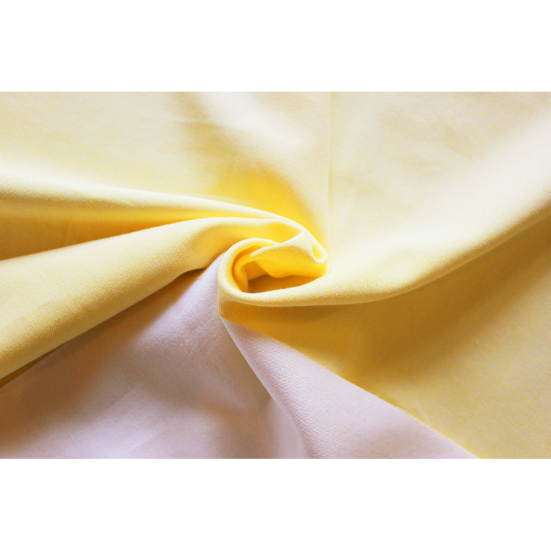 Uni Collection Light 100% Cotton Opaque Grommet / Eyelet Single Curtain Panel, Yellow, 142cm wide x 305cm high