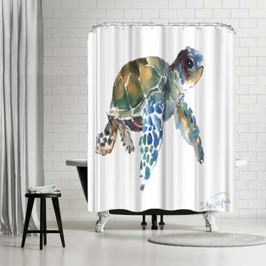 Americanflat 71 X 74 Shower Curtain, Tomato Frog By Suren