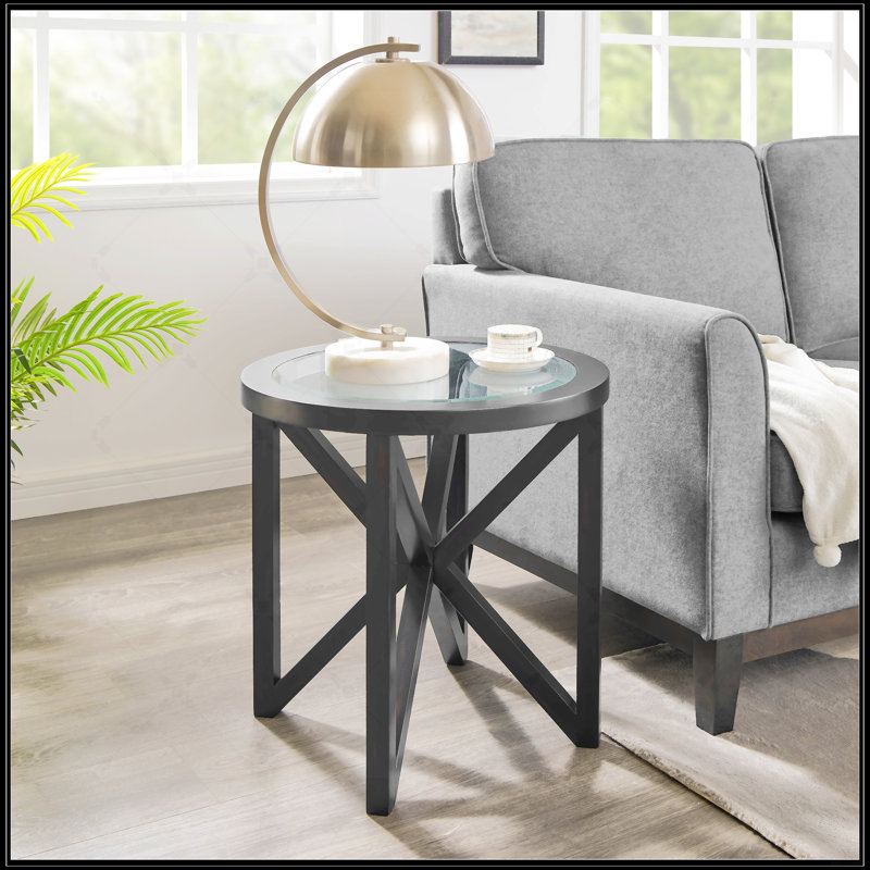 Modern Simple Glass Coffee Table, Gray