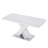Modern Square Dining Table, Stretchable, White Table Top+MDF X-Shape Table Leg With Metal Base-407007950