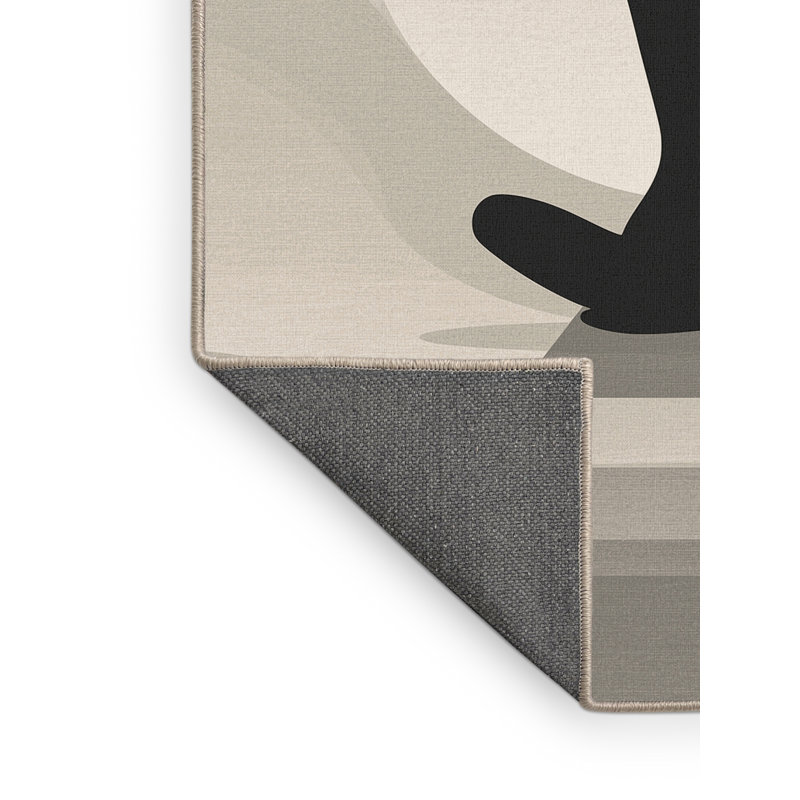 Tapis moelleux moelleux moelleux en pose de lotus beige, 8 x 12
