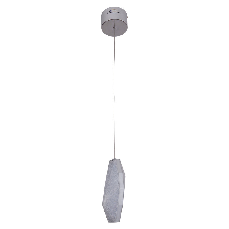 Luminaire suspendu géométrique 1 lumière à del uniques Bachman, Chrome
