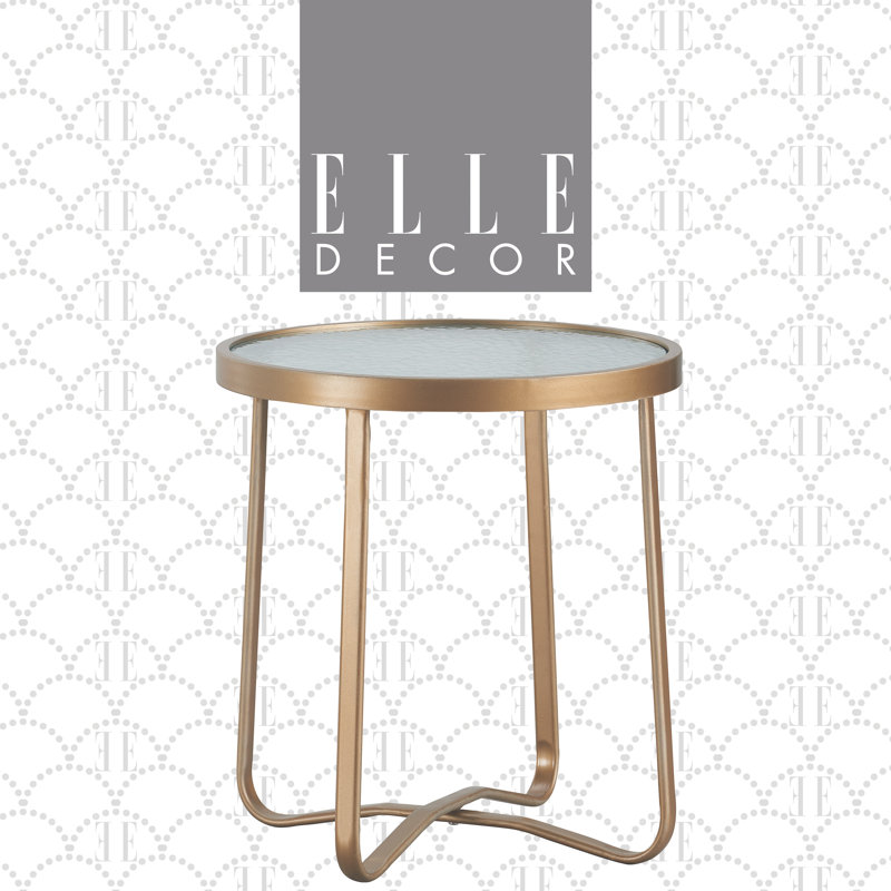 Table d'appoint d'extérieur Elle Decor Mirabelle, Or