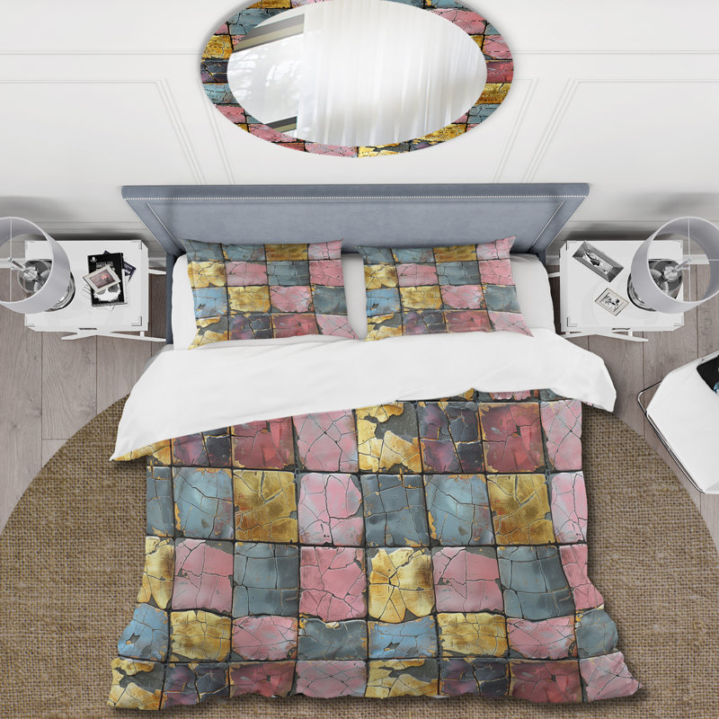 Ensemble de housse de couette Country, Housse de couette très grand + 2 taies décorativ