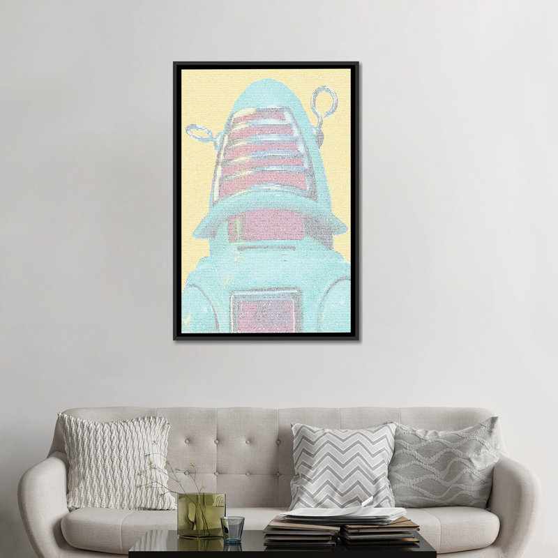 " Rossum " by Robotic Ewe, 60" H x 40" W x 1.5" D, Black Framed Canvas, No Mat