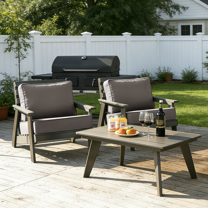Outdoor Seat Cushion Set, 24 X 24 Inch Water-Resistant & Fade-Resistant Patio Furniture Cushions With Removable Cover, Deep Seat & Back Cushion With Zipper For Chair Couch Sectional Sofa,Grey