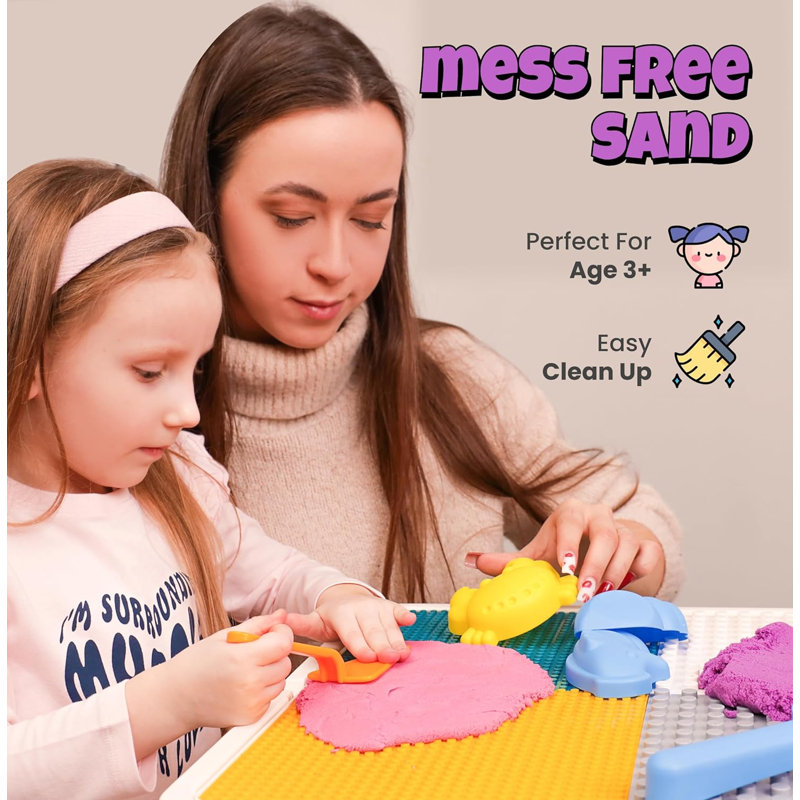 Ensemble de jeu de sable - 5LB de jouets sensoriels en sable 13 moules pour les filles garçons
