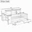 Lit de jour en coin avec tiroirs de rangement, bureau intégré, station de recharge et bibliothèque, structure de lit de jour multifonctionnelle en bois pour chambre à coucher ou chambre d'amis-1601030070