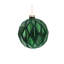 Ornement en verre vert texturé Harlequin (ensemble de 6)