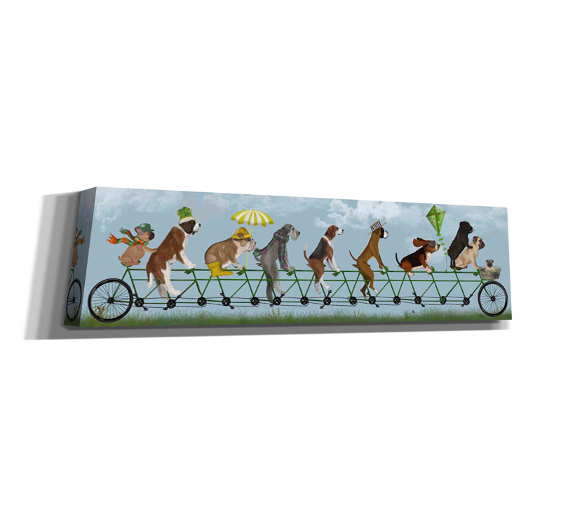 «Mutley Crew on Tandem», impression sur toile tendue, H 12 po x l 36 po x 1,25 po