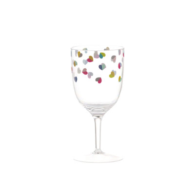 450 ml Weinglas Mini Confetti aus Kunststoff