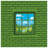 Green Brick Wall Window Quilted Bedspread All Sizes-129214046
