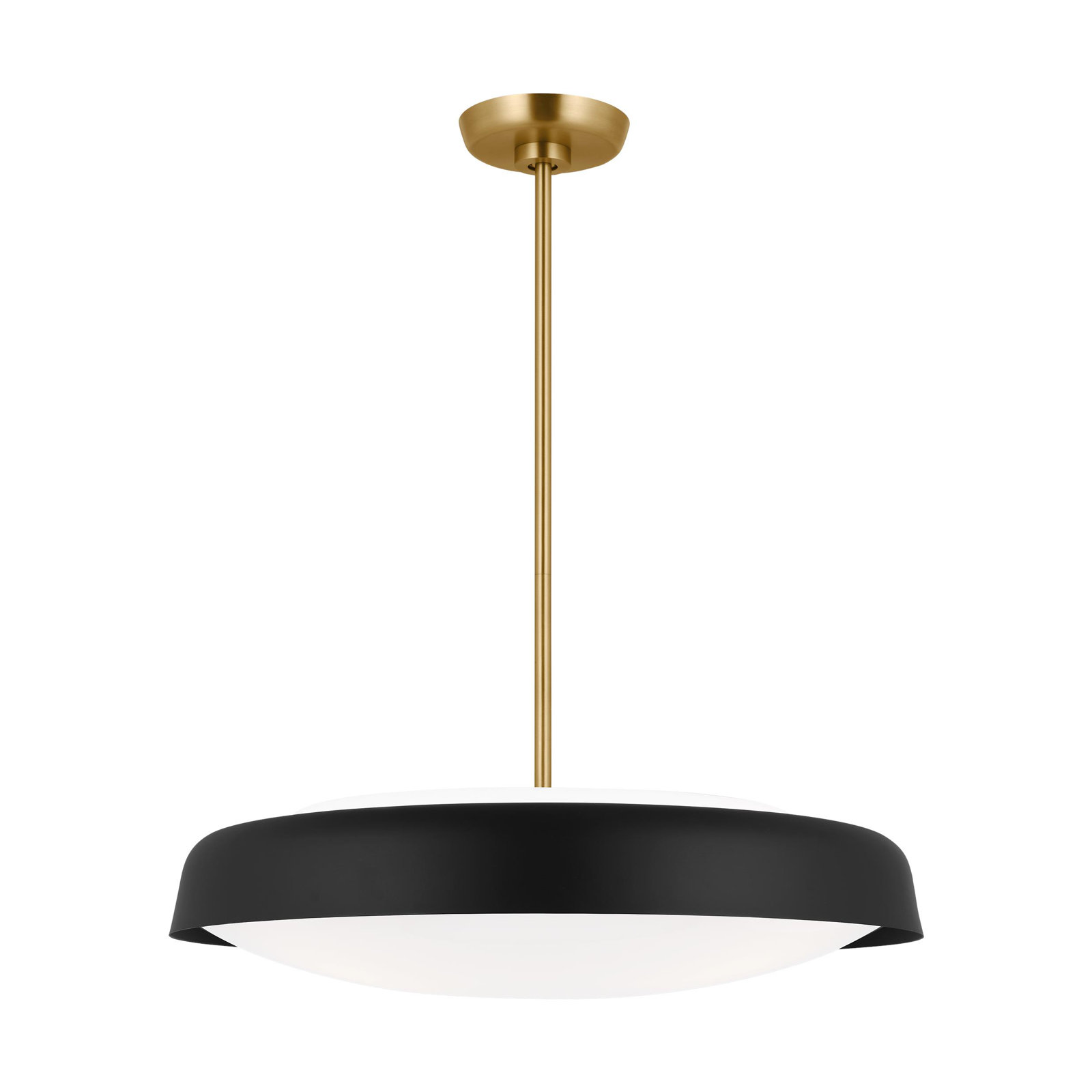 Draper 3 Light Steel Dimmable Pendant, Midnight Black