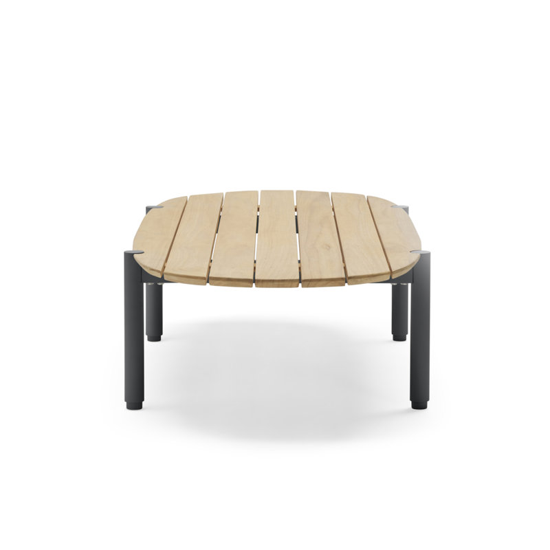 52'' Teak Outdoor Coffee Table, Charcoal