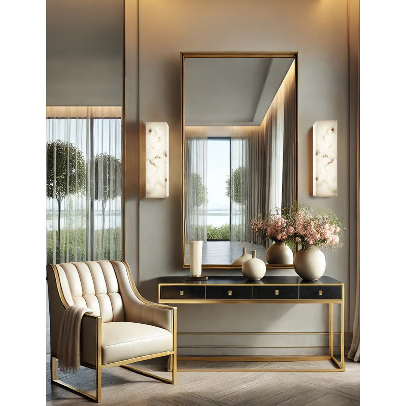 Applique murale ADA 17 po LumenAria - Medley LumenAria, Faux albâtre, H 17 po x l 4,5 po x P 3,5 po