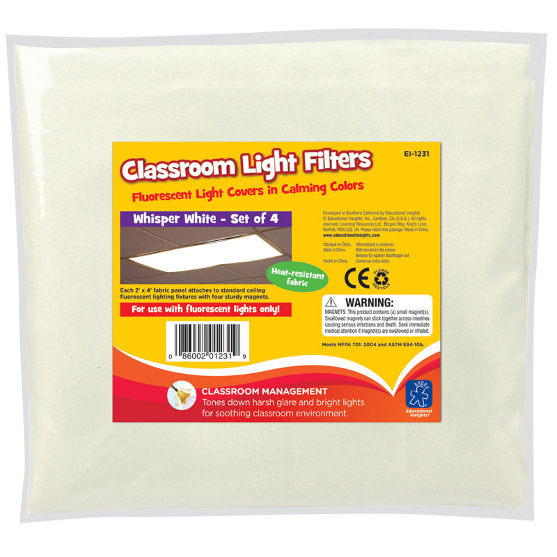 Set of 4 Classroom Light Filters