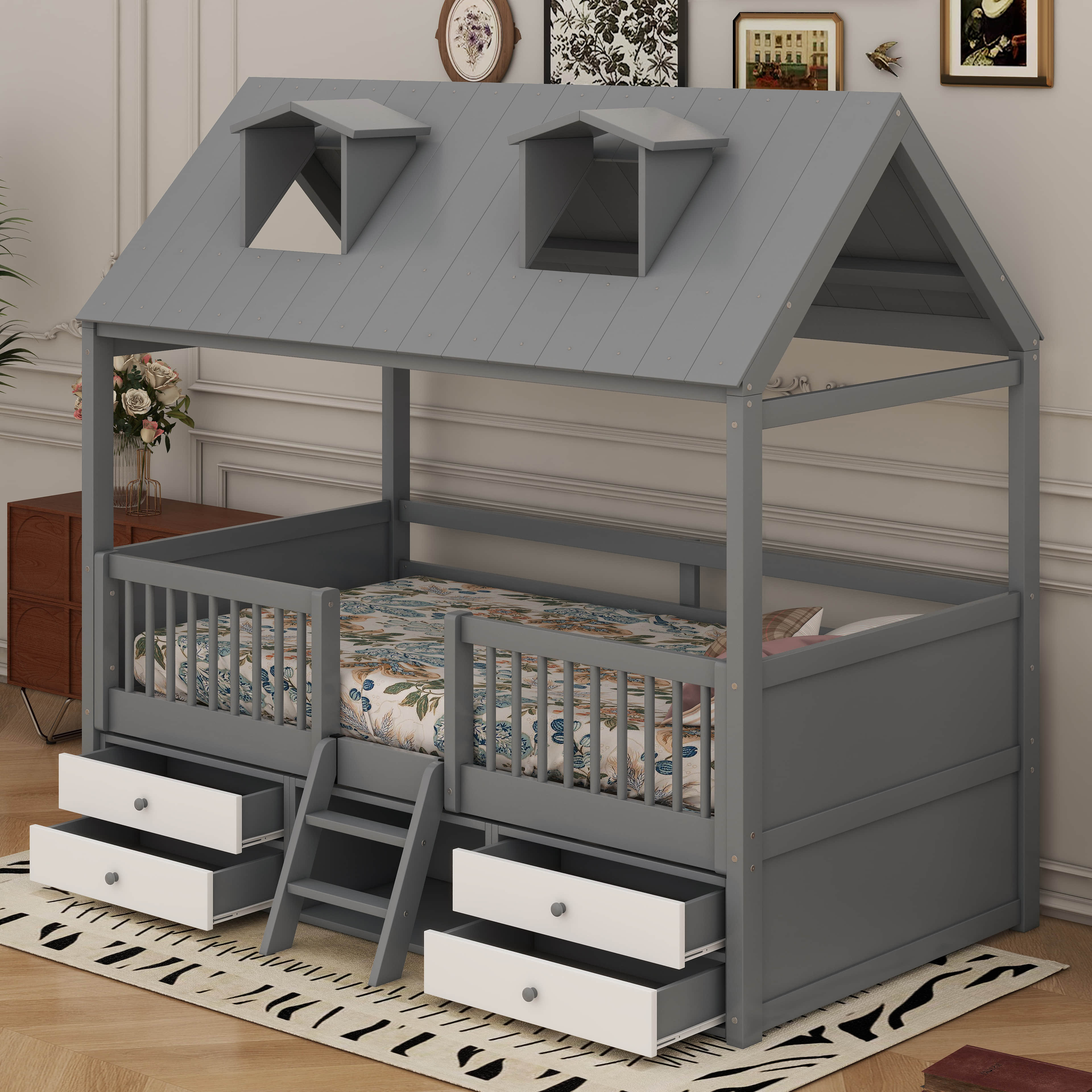 Ophelia & Co. Wooden House Bed Frame - Solid Wood Kids' Bed - Wayfair ...