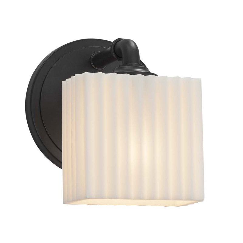 Donasia Armed Sconce, Waterfall, Dark Bronze, Dedicated LED