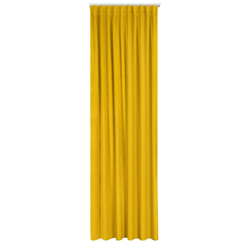 Odoaker Semi Sheer Curtains Single Panel, Mustard