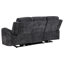 Ensemble de canapé inclinable électrique chenille 3 pièces Kennett - gris foncé-120240636-129548705