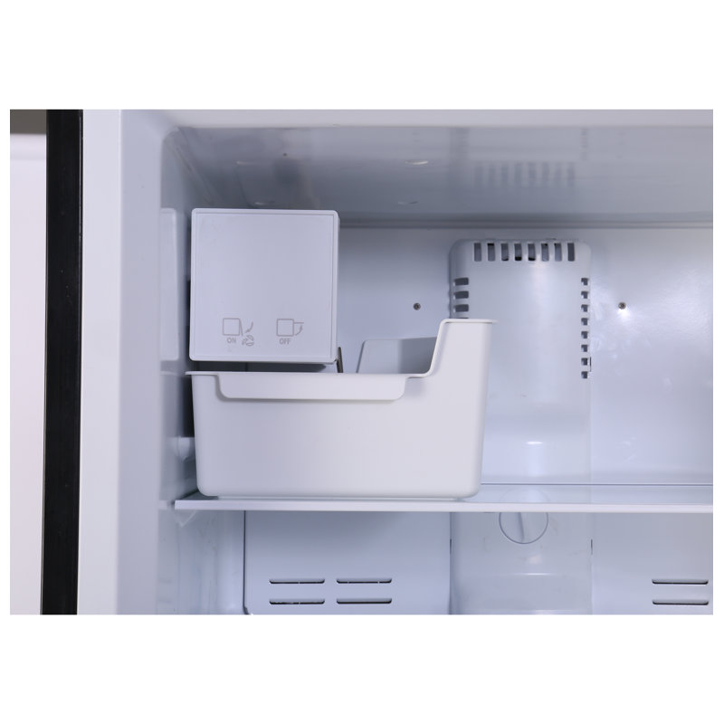 Conserv 30 in Retro Refrigerator 18cf Top Mount w/Automatic Ice Maker 110v Handle, Black