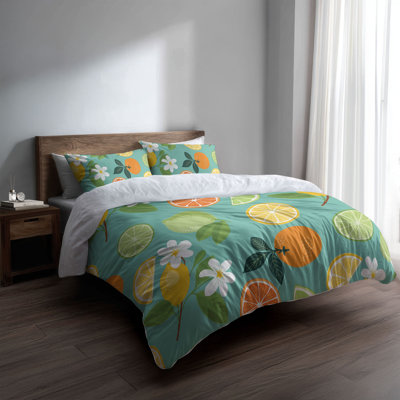 Ensemble d'édredon léger Sunny Citrus