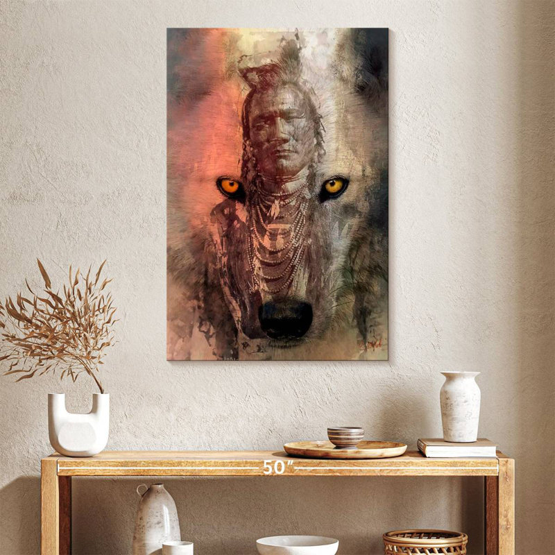 Wolf, 39" H x 26" W