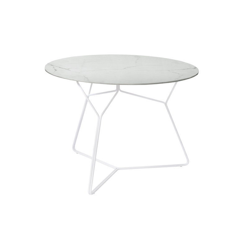 Serac Dining Table, Ceramic White