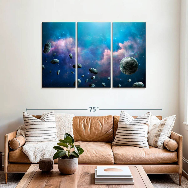Oberle Floating Asteroids, 36" H x 57" W