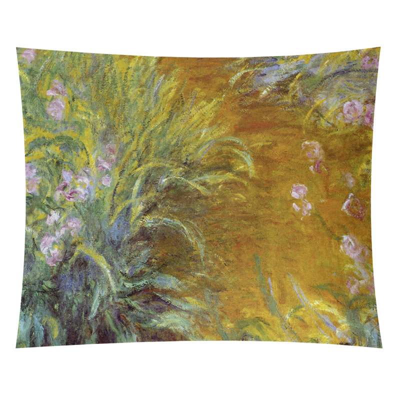 Le chemin des iris Ã  travers la tapisserie Mane, H 27,5 po x l 37,5 po