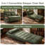 Convertible Sleeper Chair Bed for Adults, Folding Single guest bed, Green